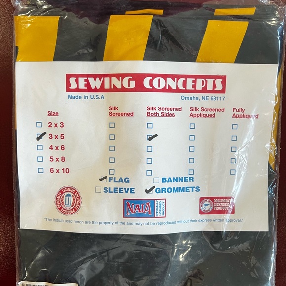 Purdue University 3 x 5 silk screened both sides grommets flag, made in 🇺🇸 USA - Picture 2 of 2